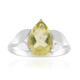 Bague en argent et Citrine jaune citron