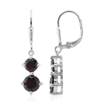 Boucles d'oreilles en argent et Grenat