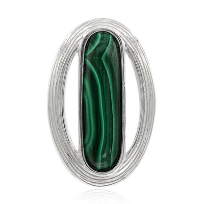 Pendentif en argent et Malachite (MONOSONO COLLECTION)