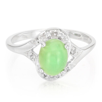 Bague en argent et Chrysoprase impériale