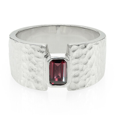 Bague en argent et Rhodolite du Rajasthan