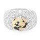 Bague en argent et Jaspe Dalmatien