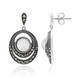 Boucles d'oreilles en argent et Pierre de Lune arc-en-ciel (Annette classic)