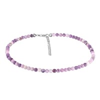 Collier en argent et Lépidolite