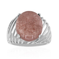 Bague en argent et Quartz Fraise