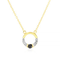 Collier en argent et Diamant noir