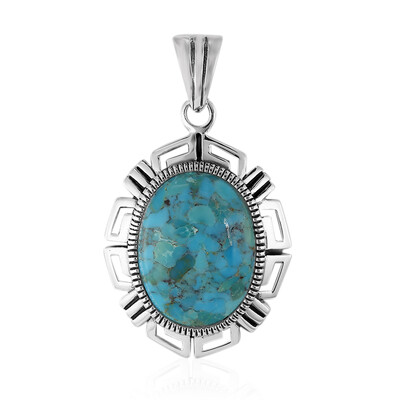 Pendentif en argent et Turquoise bleue de Mohavie (Art of Nature)