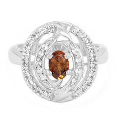 Bague en argent et Grenat Hessonite