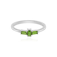 Bague en argent et Diopside de Russie