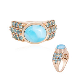 Bague en or et Larimar (KM by Juwelo)