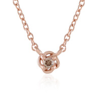 Collier en argent et Diamant champagne I3