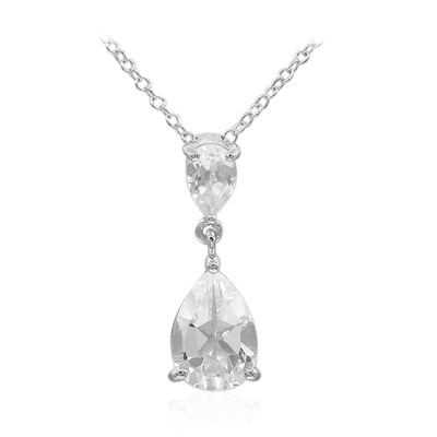 Collier en argent et Topaze blanche