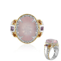 Bague en argent et Quartz rose (Gems en Vogue)