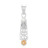 Pendentif en argent et Saphir orange