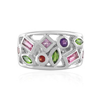 Bague en argent et Tourmaline rose du Nigéria