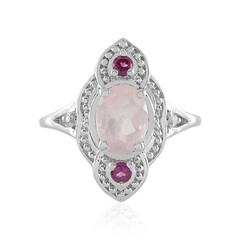 Bague en argent et Quartz rose