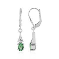 Boucles d'oreilles en argent et Grenat Tsavorite