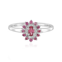 Bague en argent et Tourmaline rose