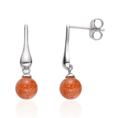 Boucles d'oreilles en argent et Pierre du Soleil