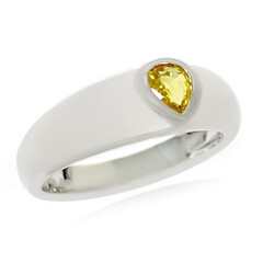 Bague en argent et Saphir jaune