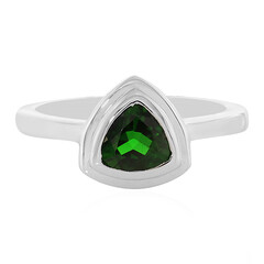 Bague en argent et Diopside de Russie