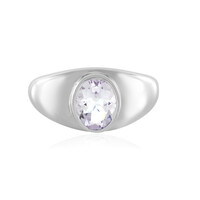 Bague en argent et Quartz bleu lunaire