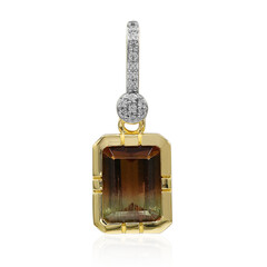 Pendentif en or et Tourmaline multicolore