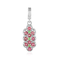 Pendentif en argent et Tourmaline rose du Nigéria