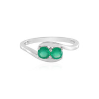 Bague en argent et Onyx vert