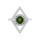 Bague en argent et Diopside de Russie