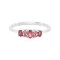 Bague en argent et Tourmaline rose du Brésil