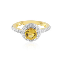 Bague en argent et Béryl jaune