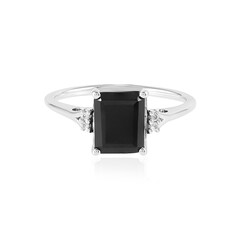 Bague en argent et Spinelle noir