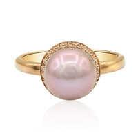 Bague en or et Perle Ming rose royal (TPC)