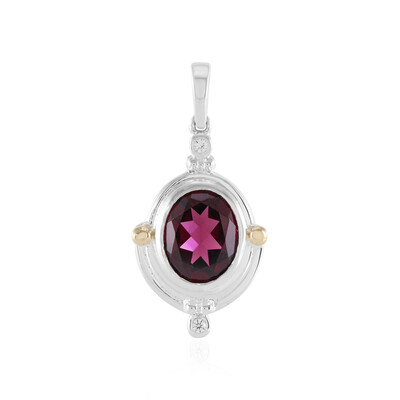 Pendentif en argent et Grenat Rhodolite (Granulieren)