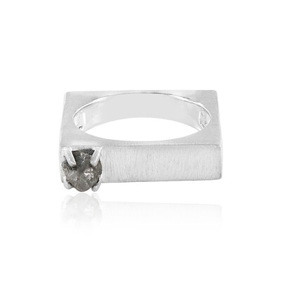 Bague en argent et Diamant couleur argent (MONOSONO COLLECTION)