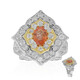 Bague en argent et Saphir Padparadscha (Dallas Prince Designs)