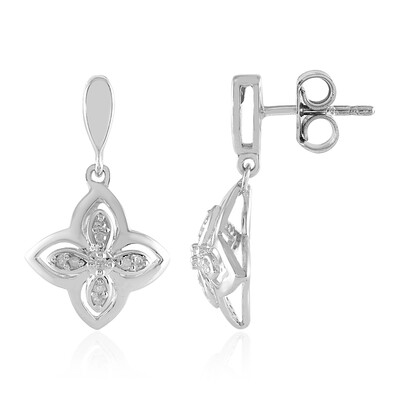 Boucles d'oreilles en argent et Diamant I2 (I)