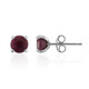 Boucles d'oreilles en argent et Rubis