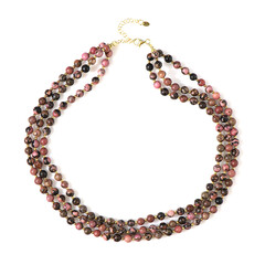 Collier en argent et Rhodonite