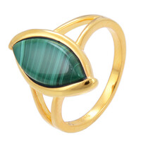 Bague en argent et Malachite