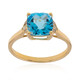 Bague en or et Topaze bleu Suisse