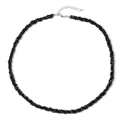 Collier en argent et Spinelle noir