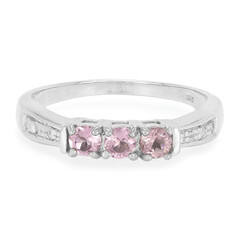 Bague pour homme en argent et Tourmaline cuprifère rose