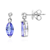 Boucles d'oreilles en argent et Tanzanite