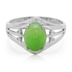 Bague en argent et Chrysoprase impériale