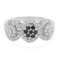 Bague en argent et Spinelle noir