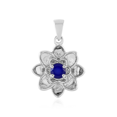 Pendentif en argent et Calcédoine bleue