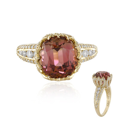 Bague en or et Tourmaline rose du Nigéria (de Melo)