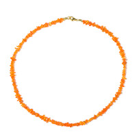 Collier en argent et Opale orange d'Éthiopie